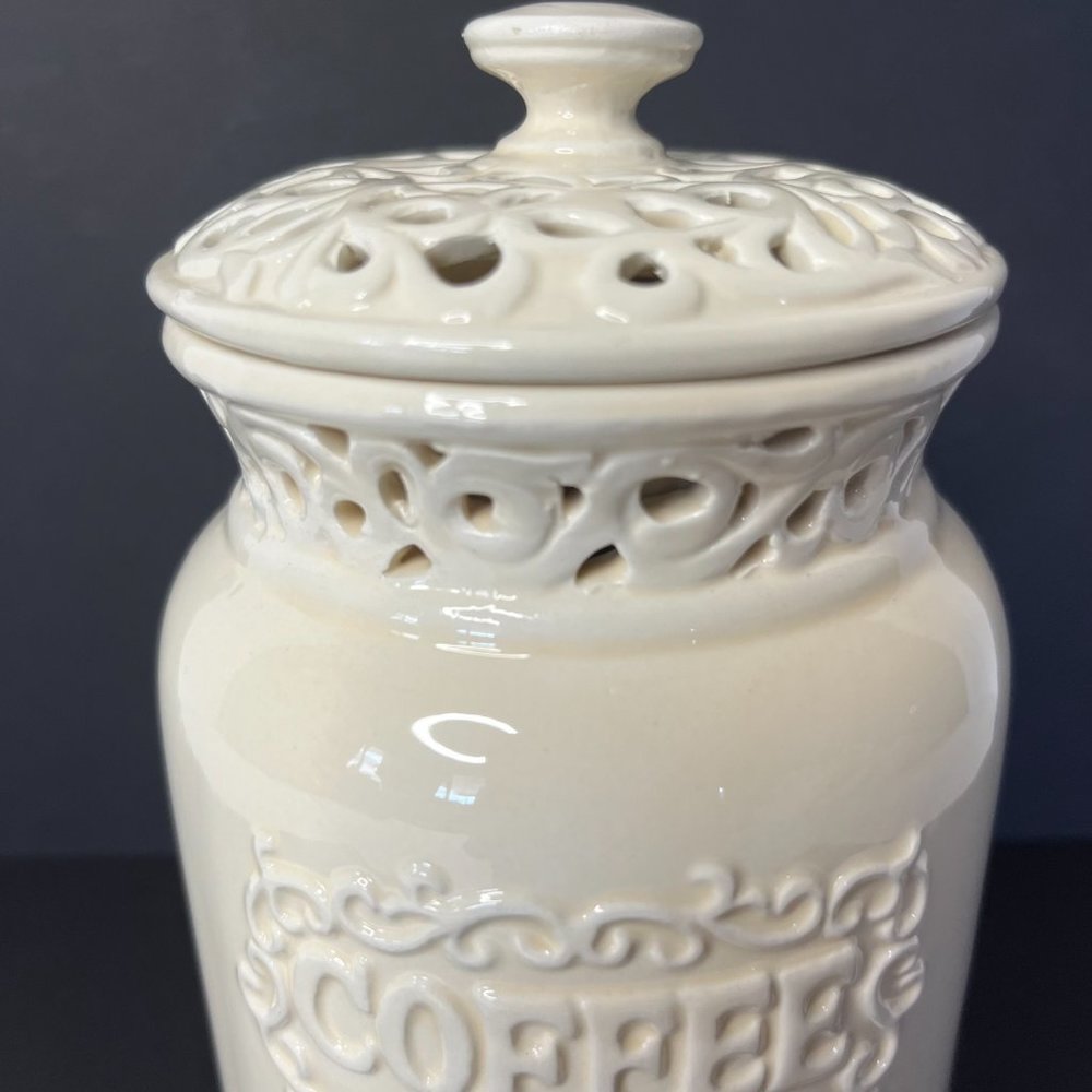 California Pantry 2006 Classic Ceramic Coffee Canister Airtight Rubber Seal Lid - Picture 4 of 16